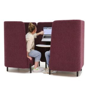 Acoustic office booth for two people