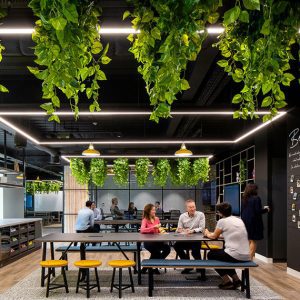 Relic Collaborative Table in a biophilic and modern office