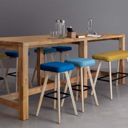 brown GD10 8 person Poseur high table