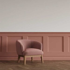 Lulu accent chair old rosa in a pink background