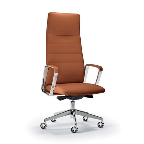 Elegant Directa executive chair in an orange fabric