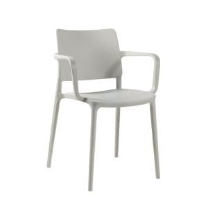 white Bliss plastic bistro seating chair