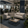 Cream sofa, lounge sofa, low back sofa, office sofa, imperial sofa
