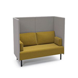 Duo tone double high back office sofa