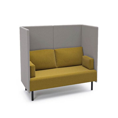 Duo tone double high back office sofa