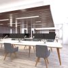 Dynamic office, carmen visitor chair grey fabric office set up