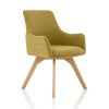 Dynamic office, carmen visitor chair bespoke spark yellow fabric