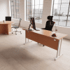Dynamic Impulse Rectangular Desk, White Cantilever Leg