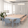 Elite-Zenith-Modular-Table with blue chairs