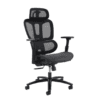 Dams Zala black mesh back operator chair with headrest