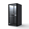 Era Hoozone Jimmy Working Pod office acoustics for meetings in grey with dotted front manifestations telephone pod with fabric back