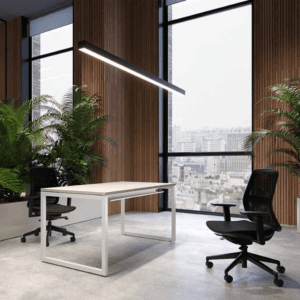 Lavoro Lanto Desk with white ring leg