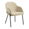 zap trading westbury in natural boucle fabric with black powder coated legs