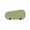 identity furniture ryve desk mounted screens straight sided small size in green fabric