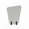 identity furniture ryve floor standing screens room dividers obtuse angled in grey fabric