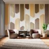 identity furniture office wall mounted screens with lounge seating ryve with various cololur fabrics and rug interior design