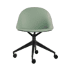 polyproplene sage green shell papillion meeting chair from air seating with black swivel base on castors from air seating cheap alternative designer meeting chair