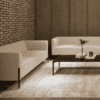 identity furniture screentek iona sofa soft seating with black leg and cream fabric three person sofa