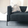 zoomed in shot fo the iona sofa in blue fabric from identity furniture uk manufcatured. soft seating for office collaborative and reception areas