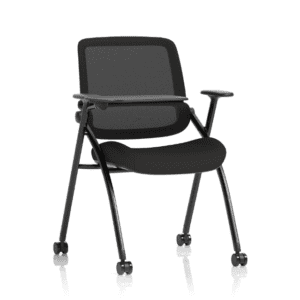 Dynamic Seating Capra Mesh Office Training Chair in black with 4 legs