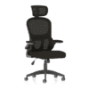 Dynamic seating Iris mesh chair in black foward facing on white background