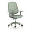 Dynamic seating Tutti mesh chair in mint front facing on a white background