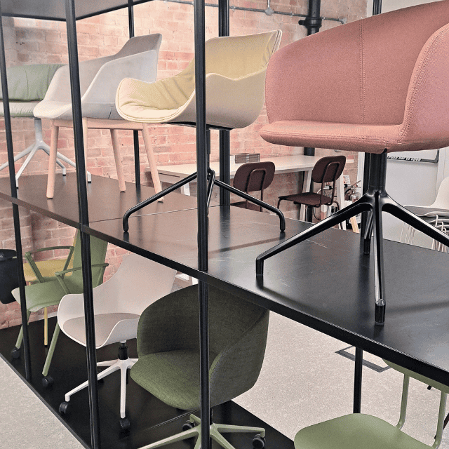 Storage units and shelving systems presented in the MDD London display