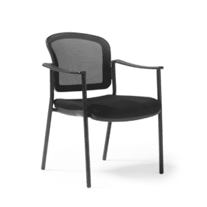 joni meeting chair with black mesh back and seat