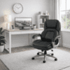 atlas bariatric heavy duty execuitve black chair in a home office setting