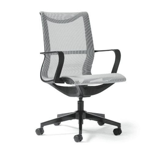 endura light mesh grey chair form dams side view