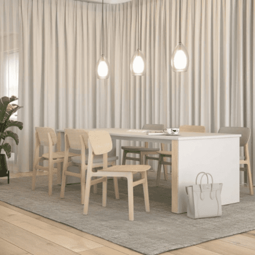 kent chair with rectangular collaborative table