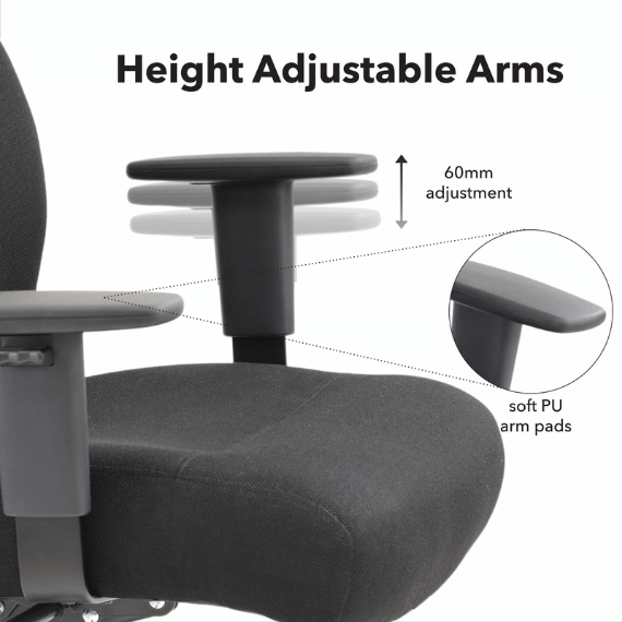 porter heavy duty operator chair from BT office with height adjustable arms