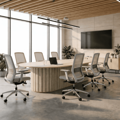 jdd reece meeting table with fluted detail uk manufacturered modern design