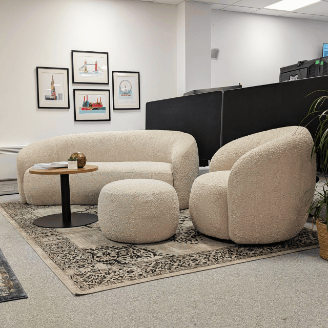 lodge way northampton midlands showroom dynamic office solutions with phoebe curved sofa