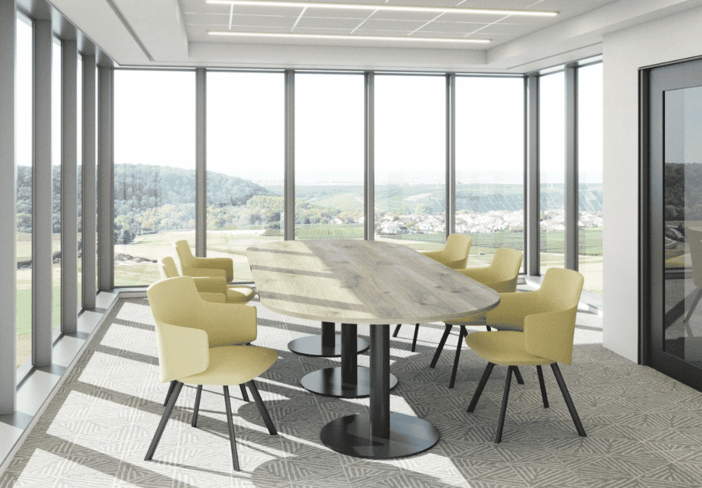 BDT & BDR Boardroom Table in a modern meeting room setup seating 6 to 16 people