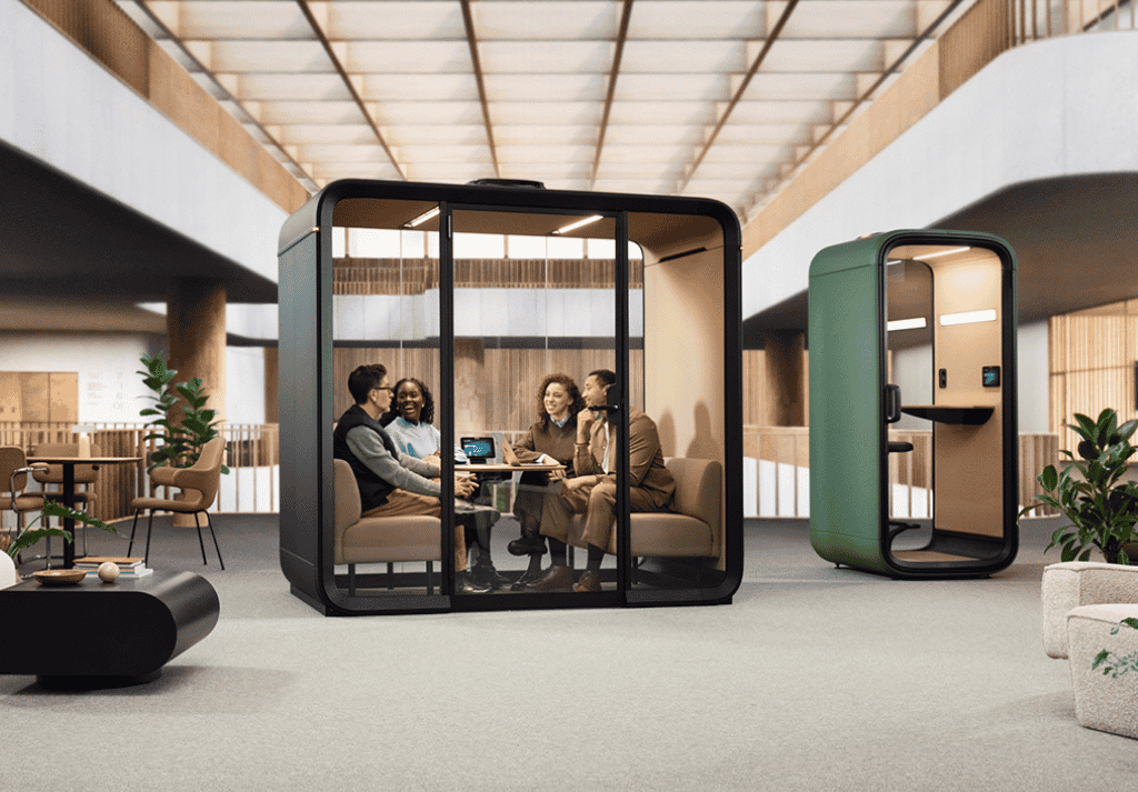 Framery Smart Office Pod with smart controls, acoustic design, and integrated ventilation system
