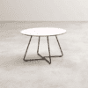 white top with black wire base niko coffee table from air seating uk manufacturer
