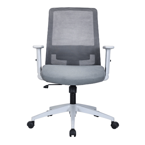 front view of the griseo mesh operator chair in grey from office interiors