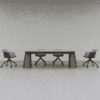 imperial office furniture node boardroom table with green base