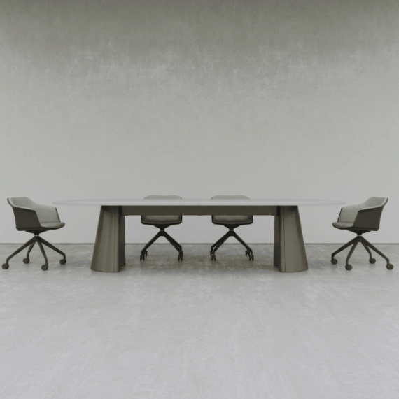 imperial office furniture node boardroom table with green base