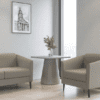 natural colour scheme node coffee table with feature armchairs perfect reception furniture set up