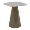 radiused corners imperial node high table with white top uk manufactured