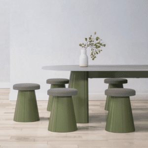 node stool by imperial office furniture with green base