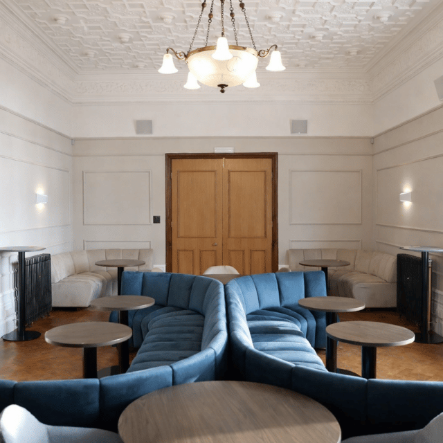 Flexible function room furniture and hospitality seating creating a community venue at The Knole Bournemouth.