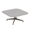 axis coffee table shaped top with grey top and black 4 star base