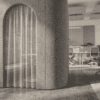 Arched entrance of the Eve soundproof meeting pod from commercial office furniture dealer BT Office