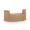 denver reception desk on white background with beech finish large curved