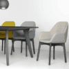 lux boardroom table in black with norden chairs