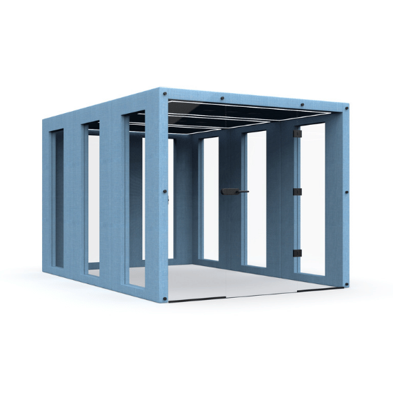 bob rooms from jdd furniture 6 person in blue with glass windows