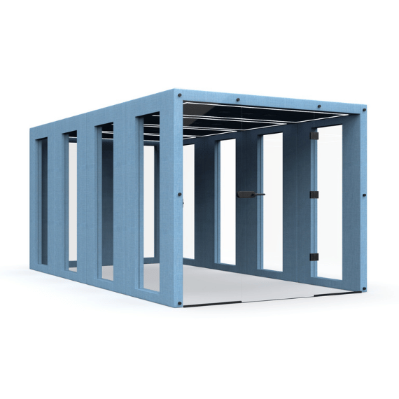 bob rooms from jdd furniture 8 person in blue with glass windows